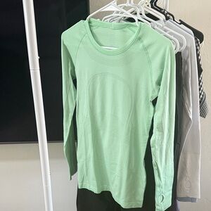 Lululemon Swiftie Long Sleeve Mint Green